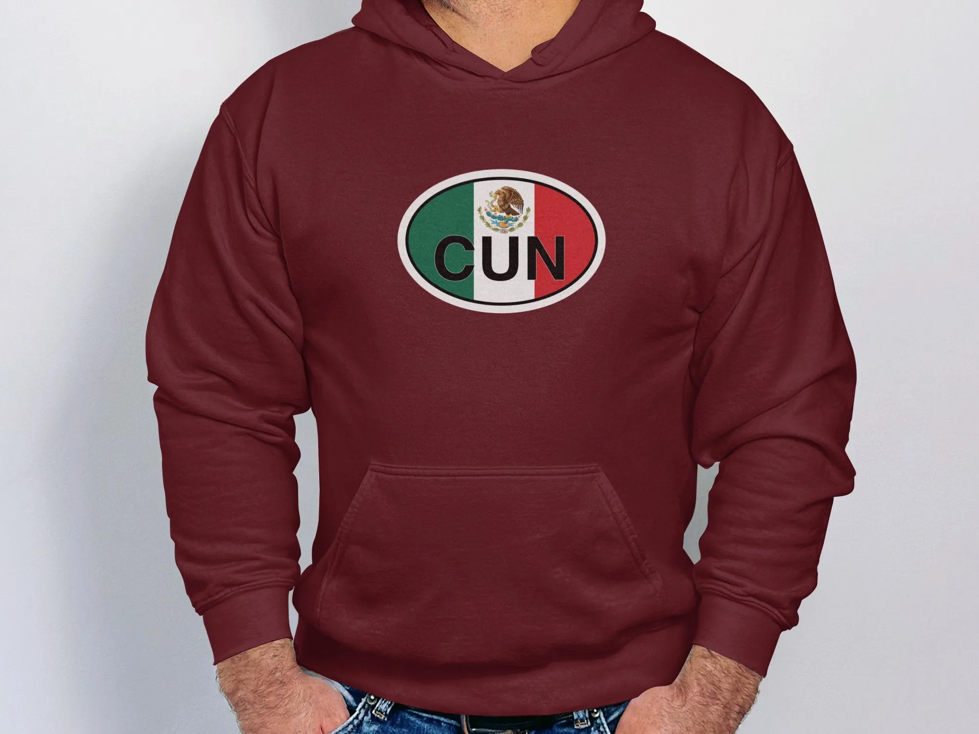 Cancun Mens Hoodie - Cozy Gear for Mexican Beach Getaways