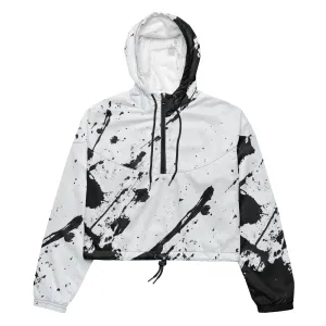 DUO MODERN "Ink Storm" Women's Cropped Windbreaker