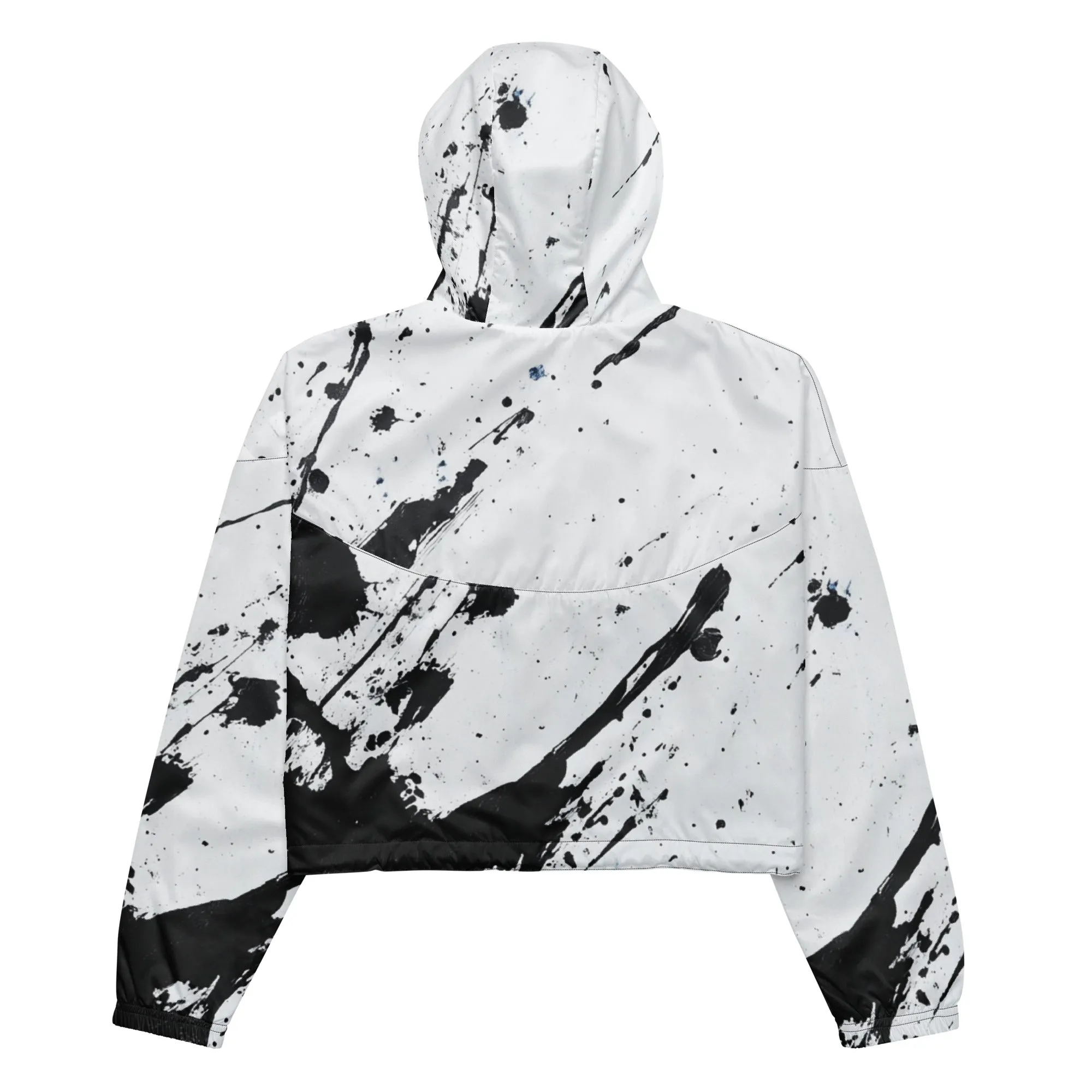 DUO MODERN "Ink Storm" Women's Cropped Windbreaker