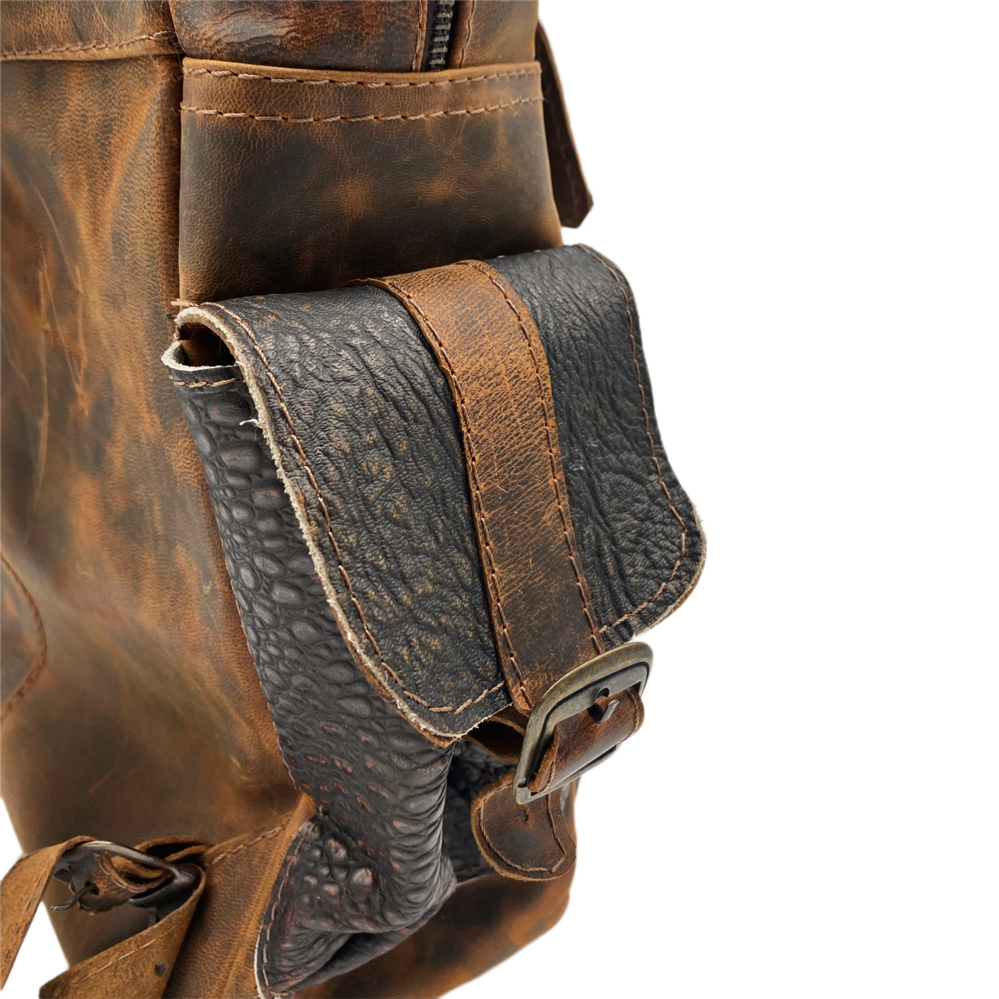 Expanse Carry Hiking Embossed Genuine Leather Backpack