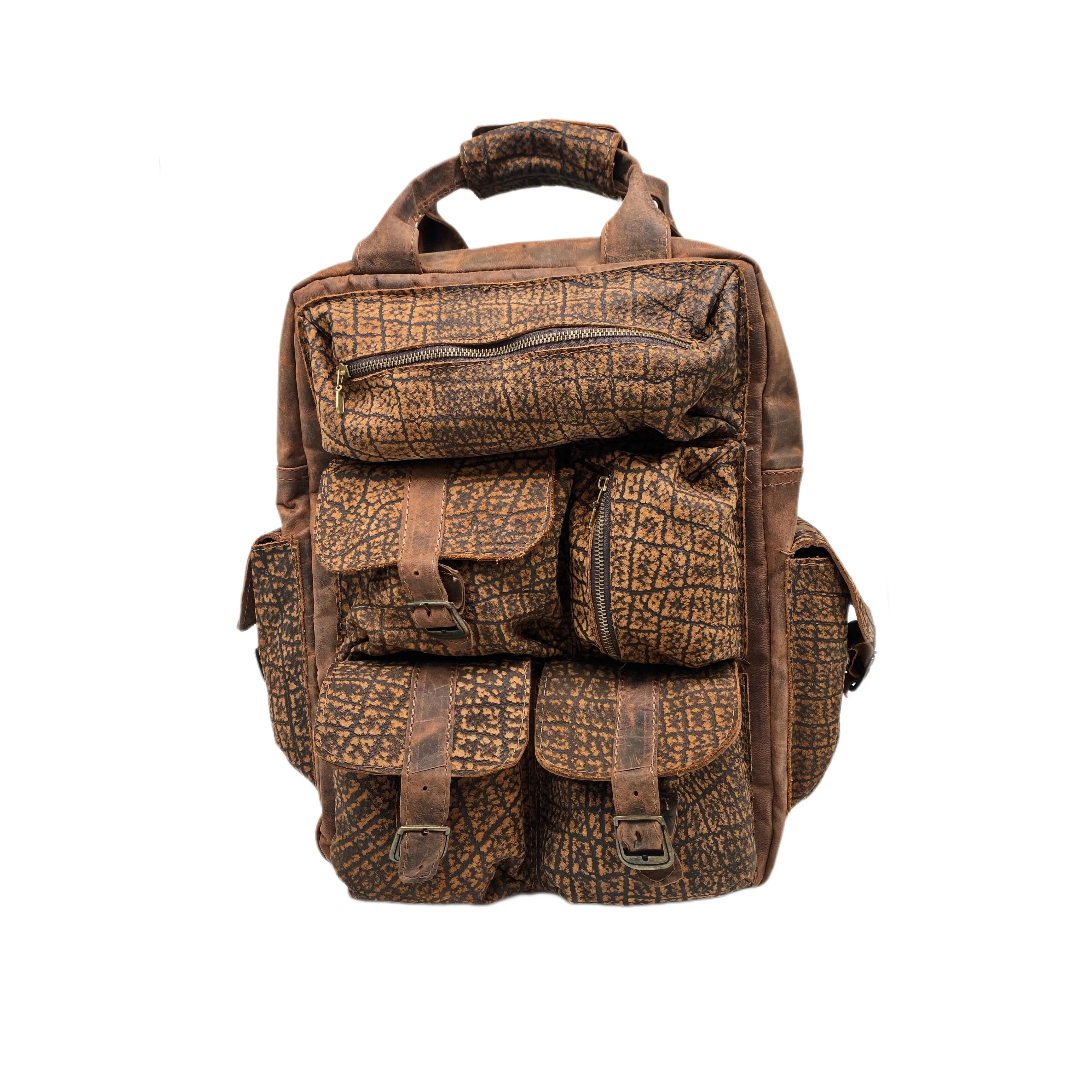 Expanse Carry Hiking Embossed Genuine Leather Backpack