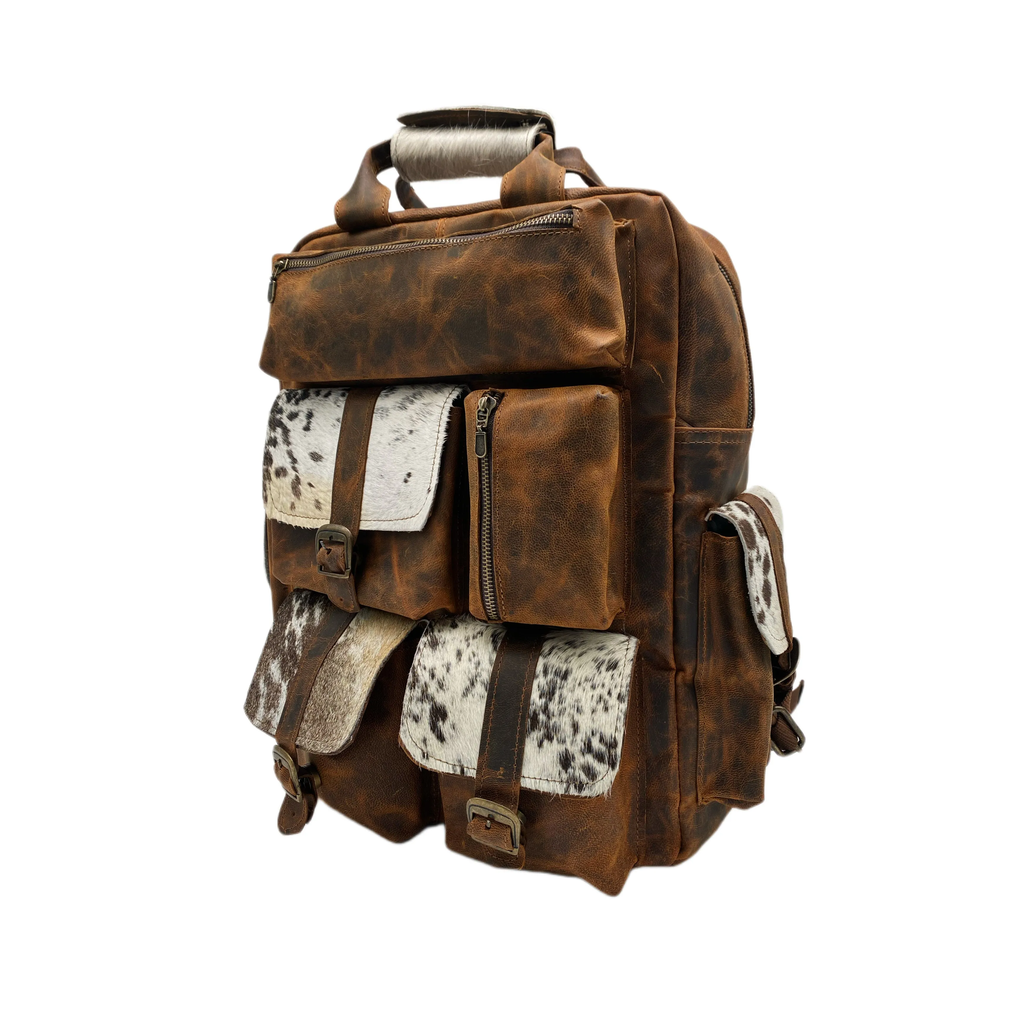 Expanse Carry Hiking Embossed Genuine Leather Backpack