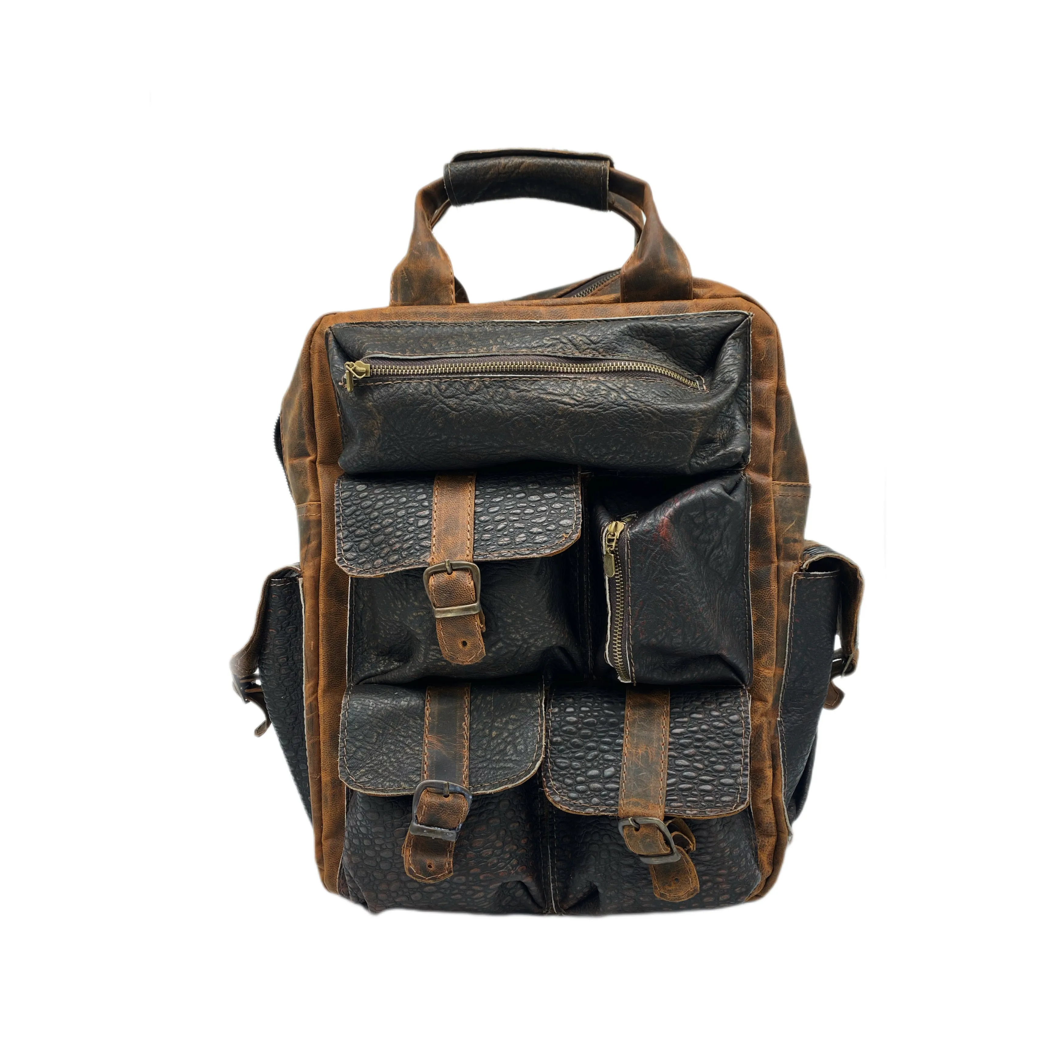 Expanse Carry Hiking Embossed Genuine Leather Backpack