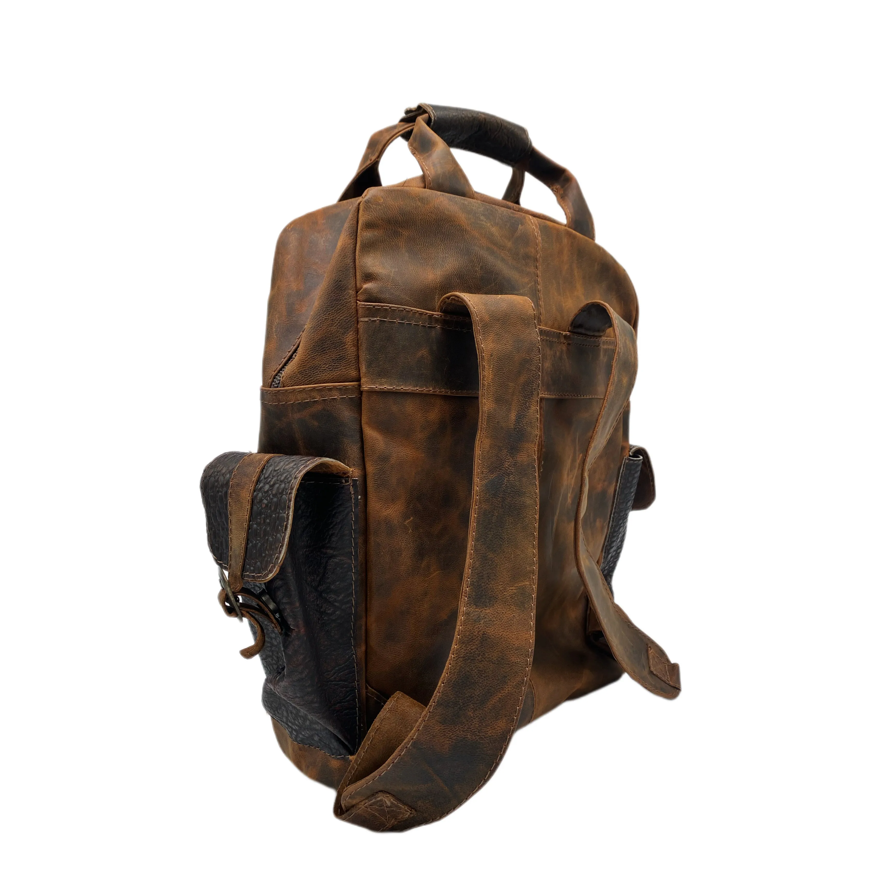 Expanse Carry Hiking Embossed Genuine Leather Backpack