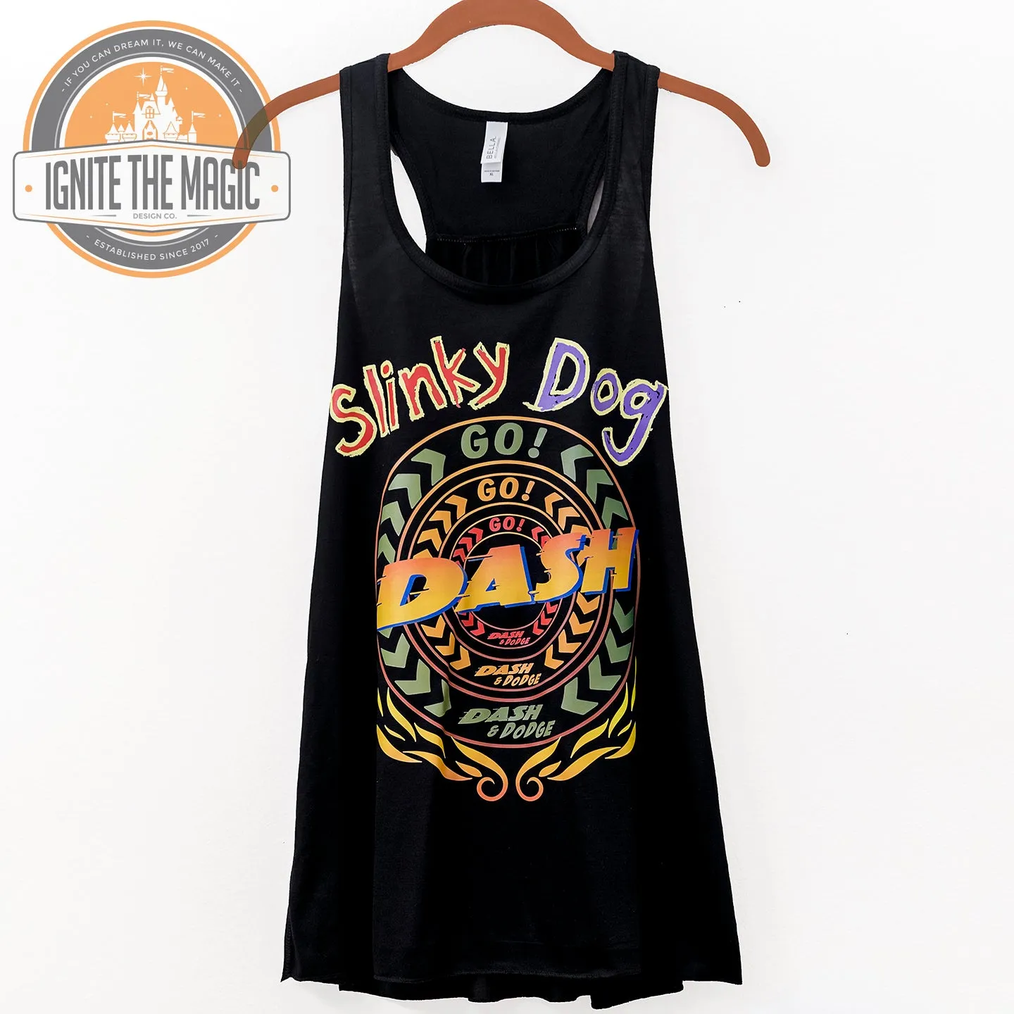 Slinky Dash - Unisex Tees   Tanks, Women's Flowy   Muscle Tanks