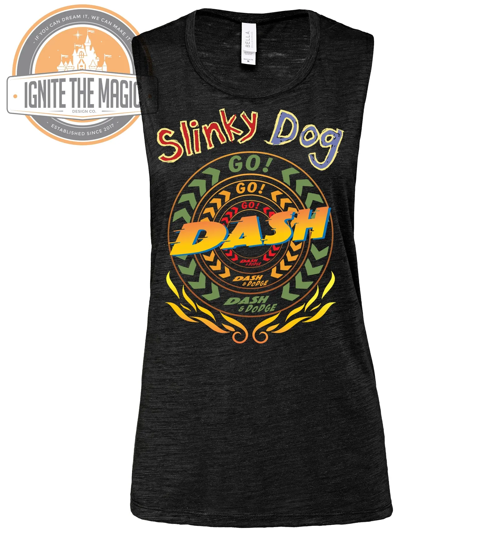 Slinky Dash - Unisex Tees   Tanks, Women's Flowy   Muscle Tanks