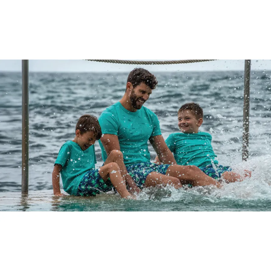 Tom & Teddy Mens Rash Tops Short Sleeves SMGSS - Spearmint