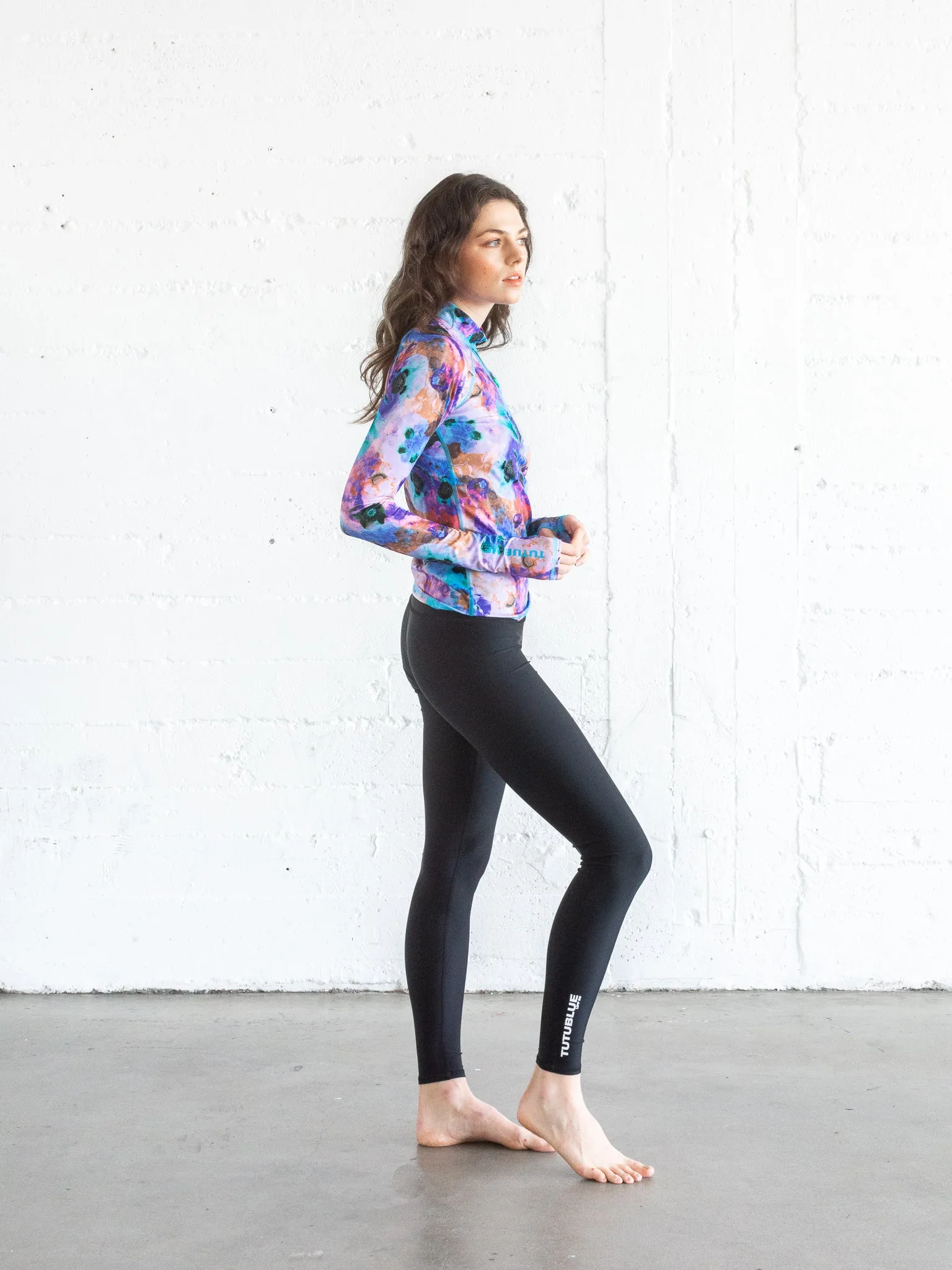 WOMEN'S PULLOVER RAGLAN - NEON BLUE POPPY