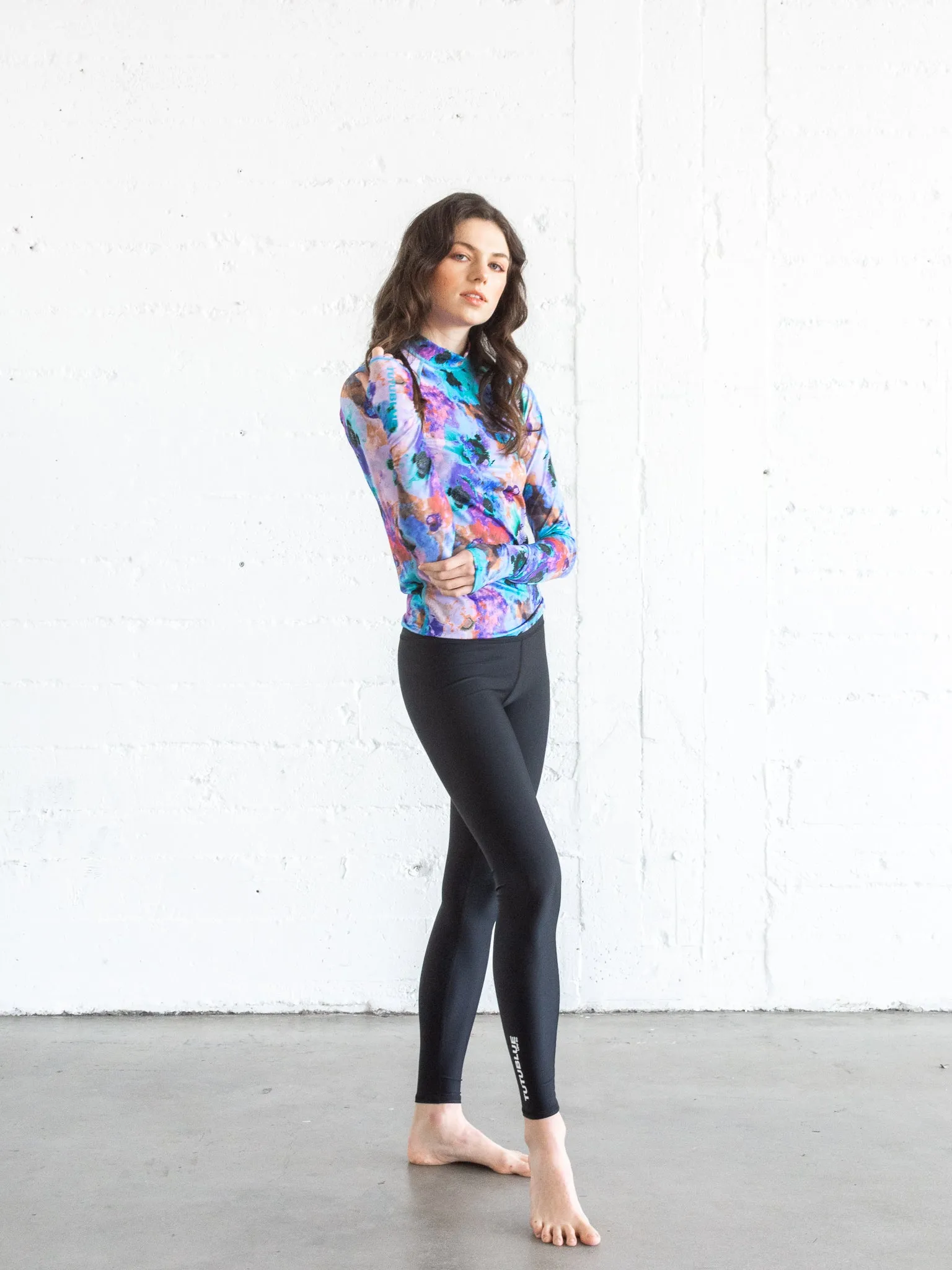 WOMEN'S PULLOVER RAGLAN - NEON BLUE POPPY